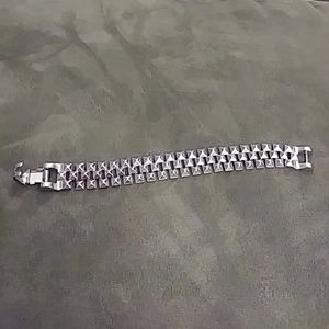 Vintage Funky Studded Silver Bracelet